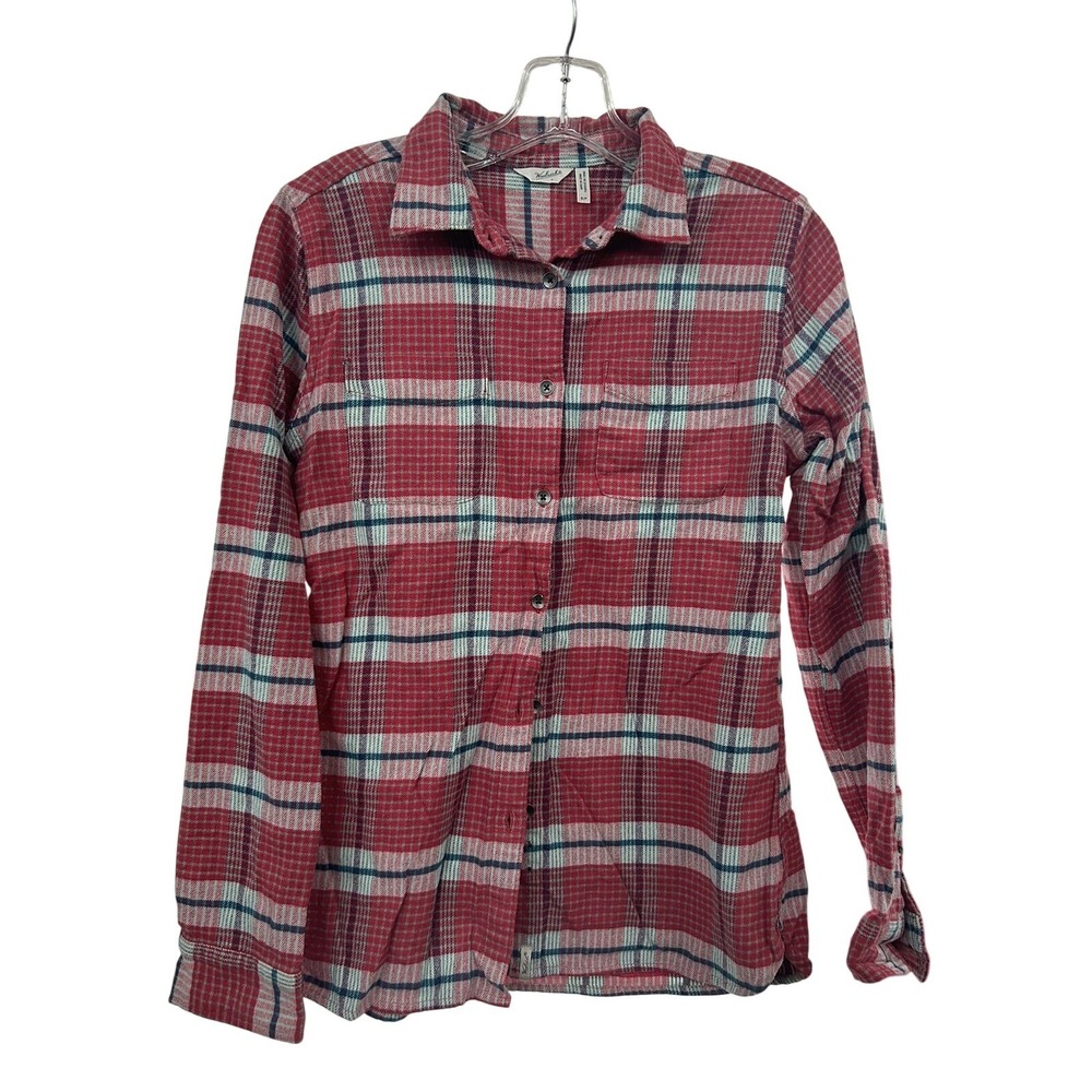 Woolrich Womens Red Plaid Long Sleeve Button Down Shirt Size SP Flannel